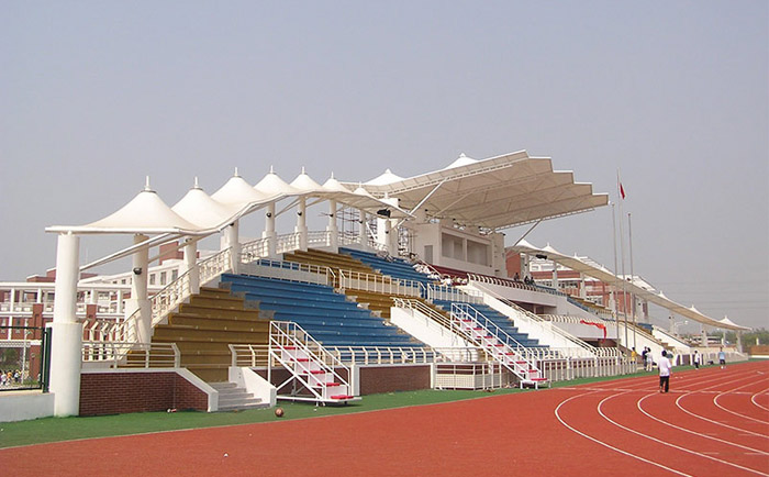 大型體育館主席臺膜結構看臺實景展示