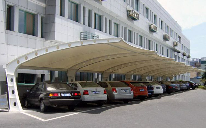 小區(qū)汽車停車棚膜結(jié)構(gòu)