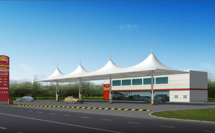 加油站張拉膜結構