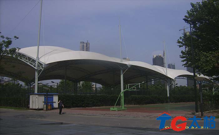 無錫市體育中心籃球場遮陽棚膜結構工程