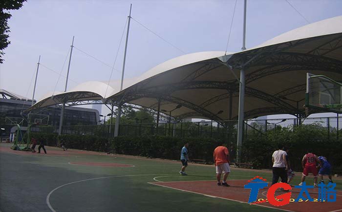 無錫市體育中心籃球場遮陽棚膜結構工程