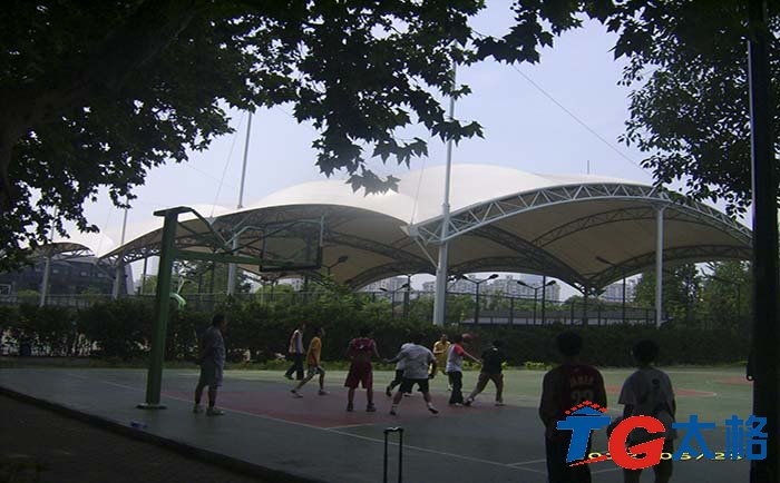 無錫市體育中心籃球場遮陽棚膜結構工程