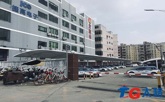 深圳致聯大朗充電樁張拉膜結構工程