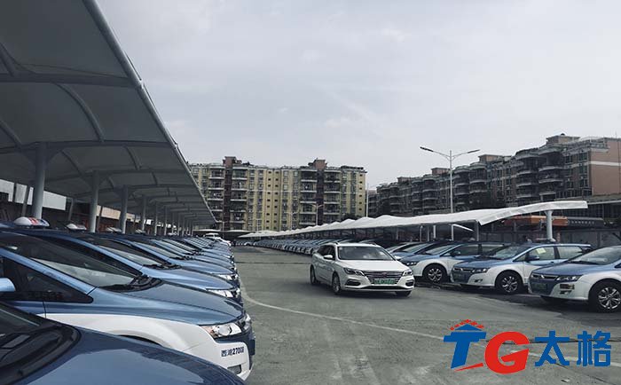 深圳致聯大朗充電樁張拉膜結構工程