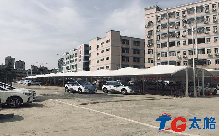 深圳致聯大朗充電樁張拉膜結構工程