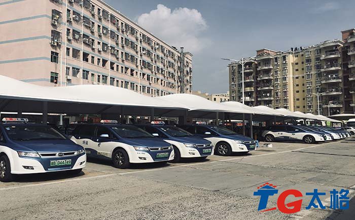 深圳致聯大朗充電樁張拉膜結構工程