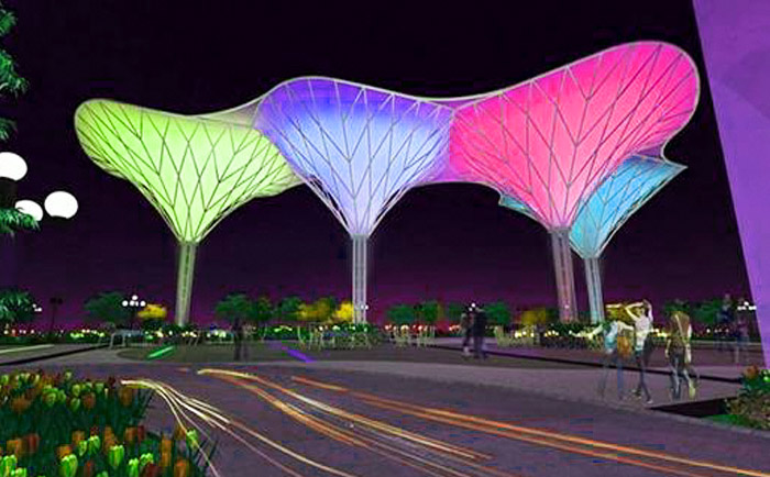 用高透光環保型膜材做的膜結構工程