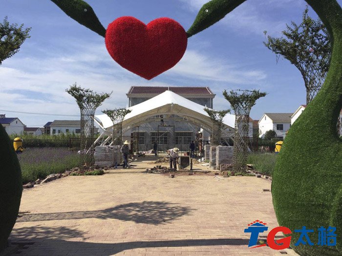 湖南岳陽鄉村之戀景觀膜結構工程