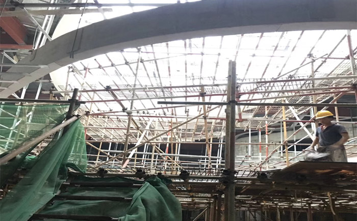 膜結構工程施工現場