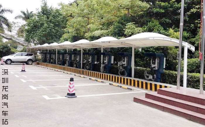 堅如磐石的膜結構停車棚工程