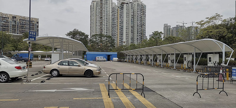 深圳福田沃爾瑪充電站膜結構雨棚